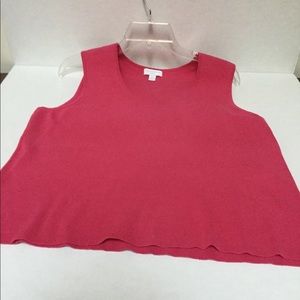 Designer orig. boat neck sleeveless top pink
